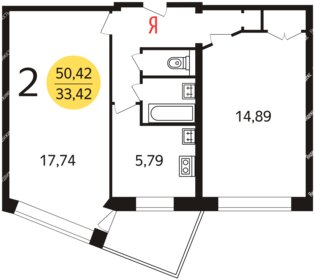 55 м², 2-комнатная квартира 13 000 000 ₽ - изображение 79