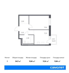 35 м², 1-комнатная квартира 5 500 000 ₽ - изображение 34