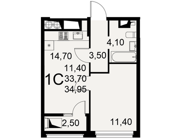 55 м², 1-комнатная квартира 4 350 000 ₽ - изображение 36