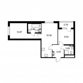 Квартира 54 м², 2-комнатная - изображение 1