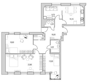 Квартира 104,5 м², 4-комнатная - изображение 1