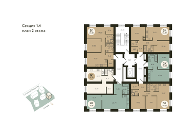35,8 м², 1-комнатная квартира 3 860 000 ₽ - изображение 120