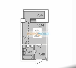 Квартира 24 м², 1-комнатная - изображение 1