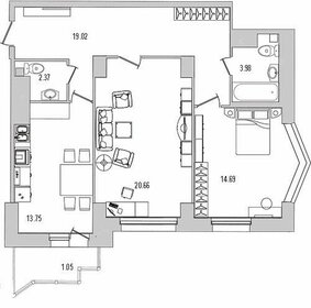 78,1 м², 2-комнатная квартира 16 810 000 ₽ - изображение 73