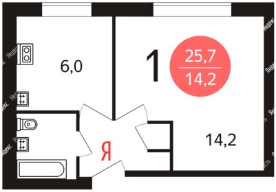 Квартира 31,9 м², 1-комнатная - изображение 5