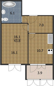 44,8 м², 1-комнатная квартира 4 237 870 ₽ - изображение 32