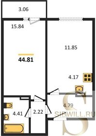 44 м², 2-комнатная квартира 4 800 000 ₽ - изображение 33