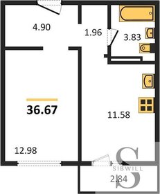 33 м², 1-комнатная квартира 3 450 000 ₽ - изображение 74