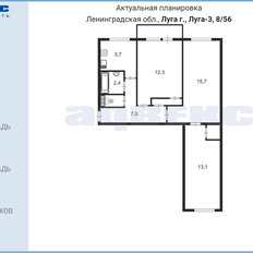 Квартира 60,1 м², 3-комнатная - изображение 2