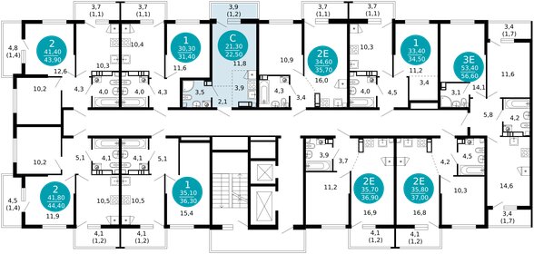 22,5 м², 1-комнатная квартира 12 962 250 ₽ - изображение 20