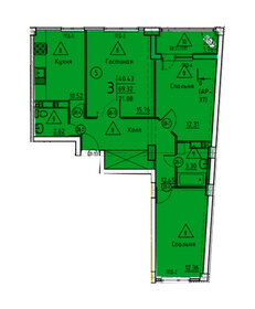 Квартира 71,1 м², 3-комнатная - изображение 1