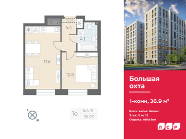 Квартира 36,9 м², 1-комнатная - изображение 1