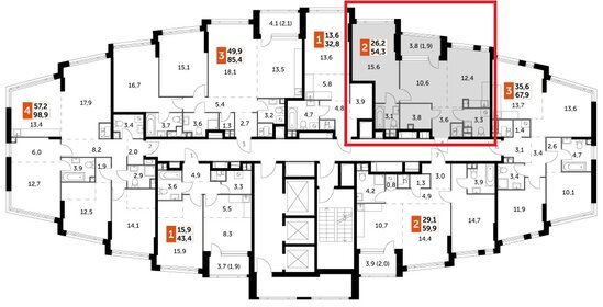 Квартира 54,3 м², 2-комнатная - изображение 2