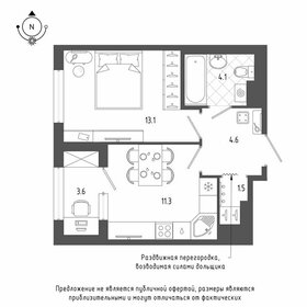 Квартира 36,4 м², 1-комнатная - изображение 1