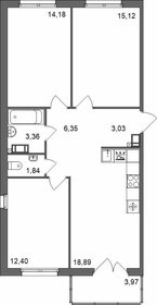 Квартира 76,3 м², 3-комнатная - изображение 1