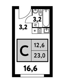 Квартира 23 м², студия - изображение 1