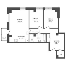 Квартира 72,9 м², 2-комнатная - изображение 2