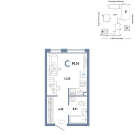 13,4 м², квартира-студия 1 800 000 ₽ - изображение 80