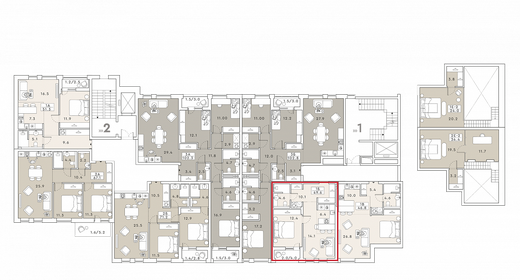 58,3 м², 1-комнатная квартира 21 990 000 ₽ - изображение 108