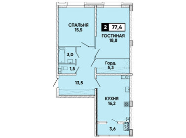 81,9 м², 2-комнатная квартира 7 182 302 ₽ - изображение 48