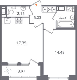 44,6 м², 1-комнатная квартира 14 100 000 ₽ - изображение 121