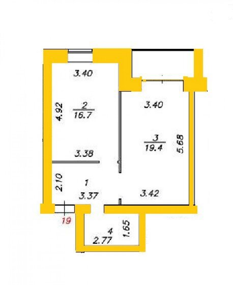 47,8 м², 1-комнатная квартира 5 975 000 ₽ - изображение 1