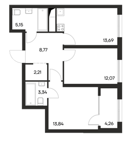 63,3 м², 2-комнатная квартира 7 916 250 ₽ - изображение 31