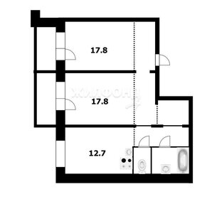 Квартира 60,6 м², 2-комнатная - изображение 1