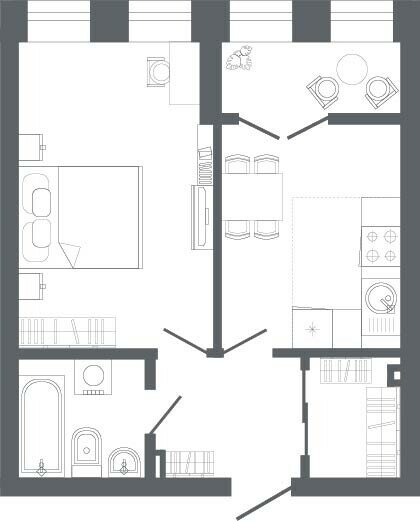 42,4 м², 1-комнатная квартира 10 194 000 ₽ - изображение 1