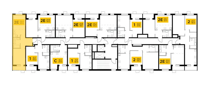 49,7 м², 2-комнатная квартира 9 400 000 ₽ - изображение 97