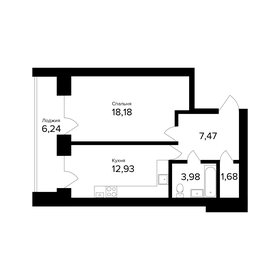 Квартира 47,4 м², 1-комнатная - изображение 1