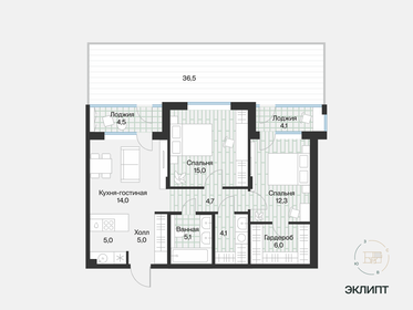 75,4 м², 2-комнатная квартира 8 060 000 ₽ - изображение 42