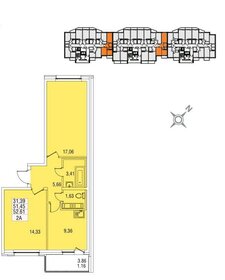 Квартира 55 м², 2-комнатная - изображение 1