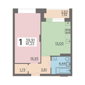 41,5 м², 1-комнатная квартира 4 110 000 ₽ - изображение 1
