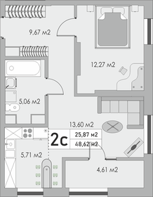 58 м², 2-комнатная квартира 4 800 000 ₽ - изображение 20