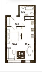 39,2 м², 1-комнатная квартира 4 443 275 ₽ - изображение 18