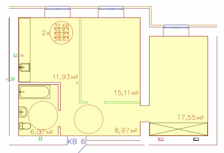 60,9 м², 2-комнатная квартира 4 841 550 ₽ - изображение 8