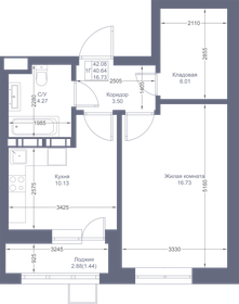 42,1 м², 1-комнатная квартира 9 636 320 ₽ - изображение 17