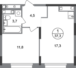 36,9 м², 1-комнатная квартира 10 590 000 ₽ - изображение 43