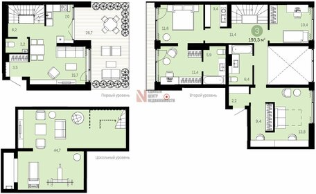 Квартира 193,3 м², 3-комнатная - изображение 1