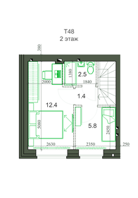 Квартира 48,4 м², 3-комнатная - изображение 2