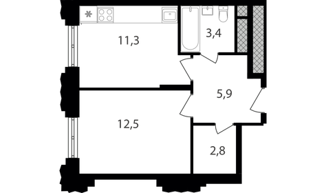 41 м², 1-комнатные апартаменты 9 741 600 ₽ - изображение 14