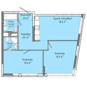 Квартира 61,1 м², 2-комнатная - изображение 1