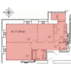 74,6 м², квартира-студия 7 250 000 ₽ - изображение 87