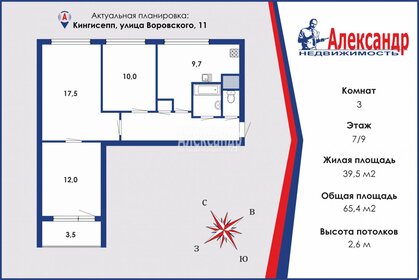 55,8 м², 3-комнатная квартира 5 600 000 ₽ - изображение 37