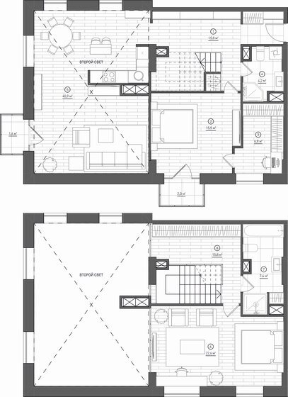 129,8 м², апартаменты-студия 44 573 320 ₽ - изображение 1