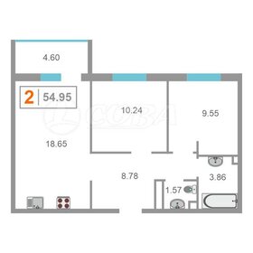 Квартира 55 м², 2-комнатная - изображение 1