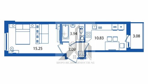 Квартира 35 м², 1-комнатная - изображение 1