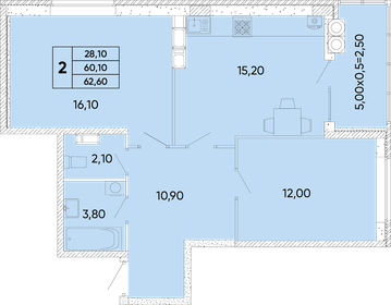 63,1 м², 2-комнатная квартира 7 004 100 ₽ - изображение 32