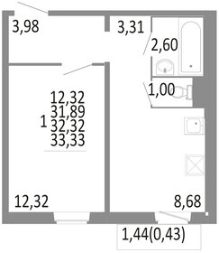 25,9 м², 2-комнатная квартира 3 145 635 ₽ - изображение 11